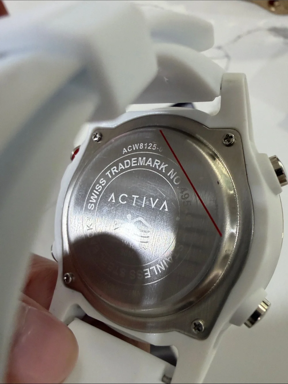 Ativa White Silicone Watch with Gold Bezel